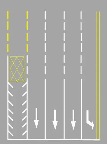 直右可变车道遇到公交专用道，如何通行？